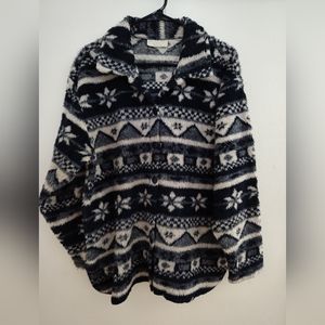 Classic Vintage Sweater Long Sleeve Black Gray White Cozy Pullover